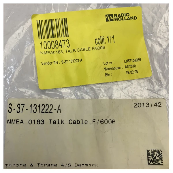 Thrane und Thrane NMEA 0183 Talk-Kabel S-37-131222-