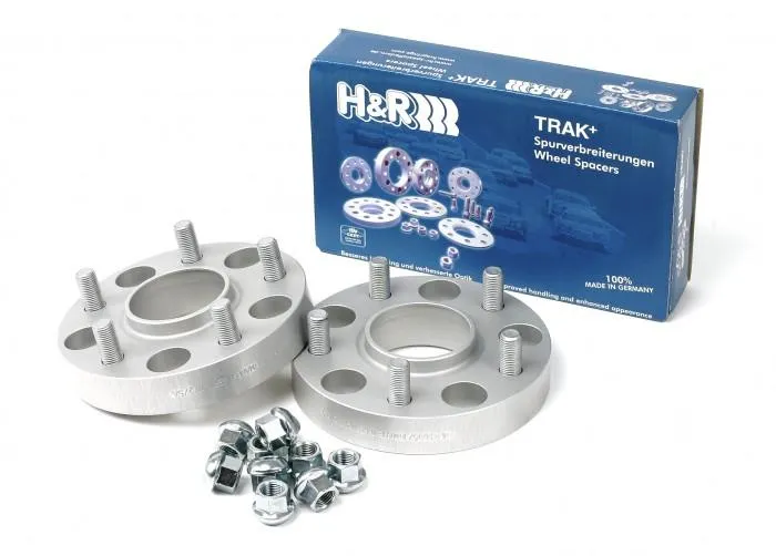 H&R Trak+ 10mm DR Spacer Bolt Pattern 5/112 CB 66.5mm Bolt Thread 14x1.5 - Black