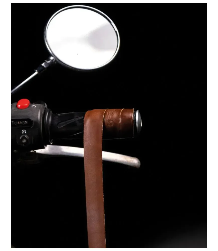 Trip Machine Motorradgriffe Cognac-Braun