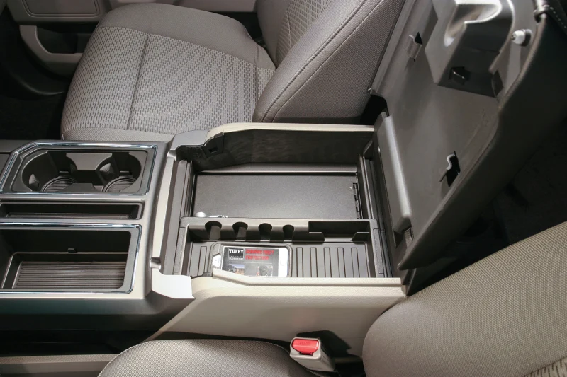 Tuffy Console Safe W/ Combo Lock Ford Fseries Flow Thru Console