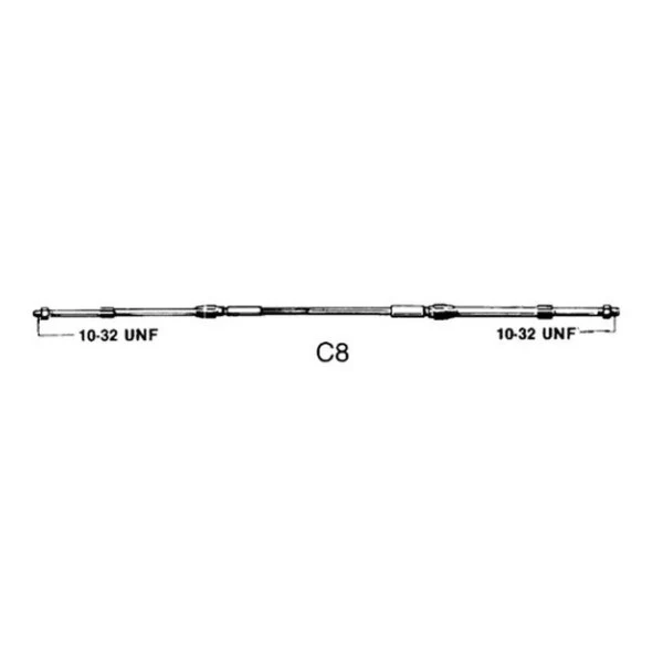 Ultraflex C8 9ft 2,44 m Edelstahl -Bootlenkabel - 35378
