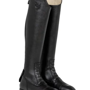 Unisex Reitstiefel aus Kalbsleder mit Frontschnürung Black 39 Tall X-Slim