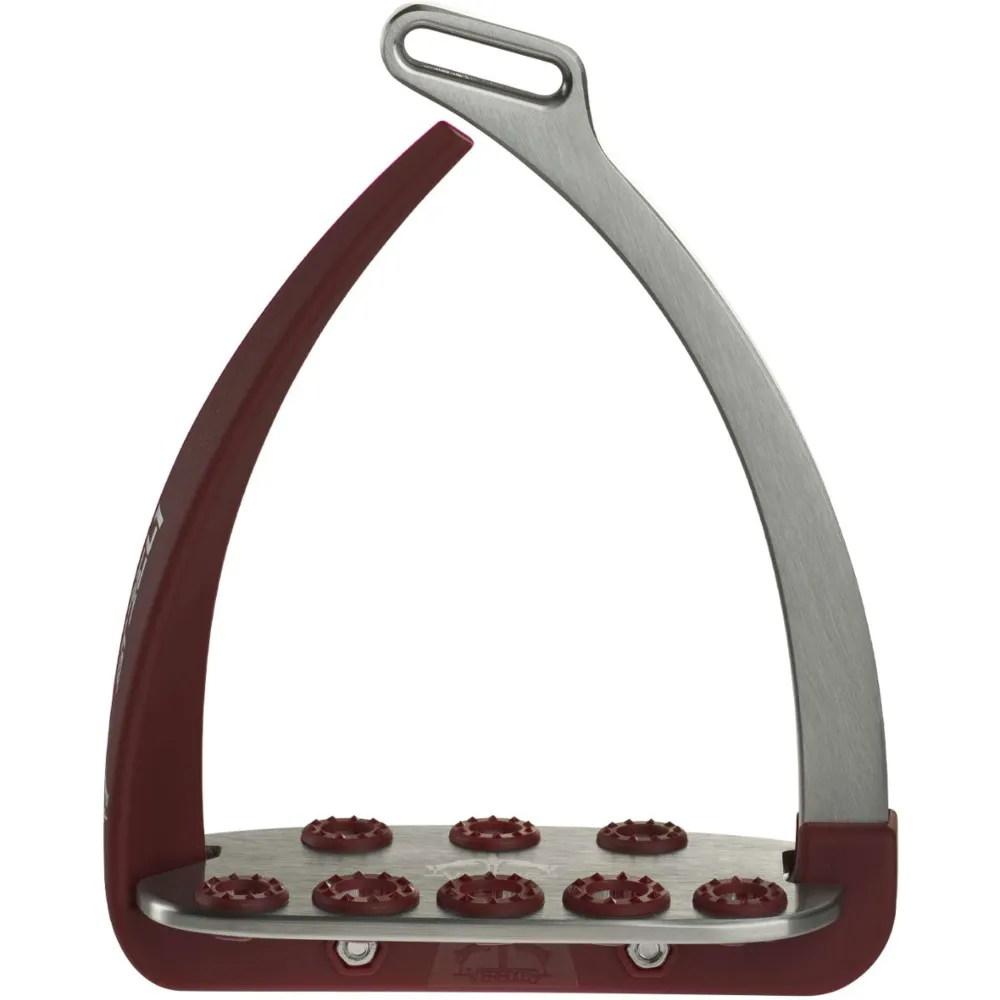 Veredus Sicherheitssteigbügel Vita Steel1 Silber/Bordeaux
