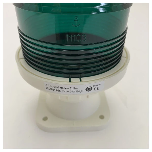 Vetus RGR35VWIT Navigationslicht 360 Grad grün mit Halterung