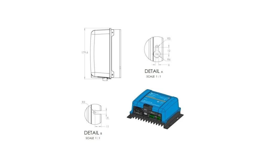 Victron Smart Ladegerät – 12 V 30 , IP43, für PKW, Li-Ion