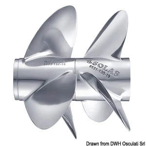 Volvo Penta rustfri stål propeller DP280/290 C5 Solas propellers