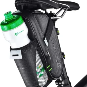 Wasserdichte Satteltasche für Fahrrad 1,5 L, schwarz.