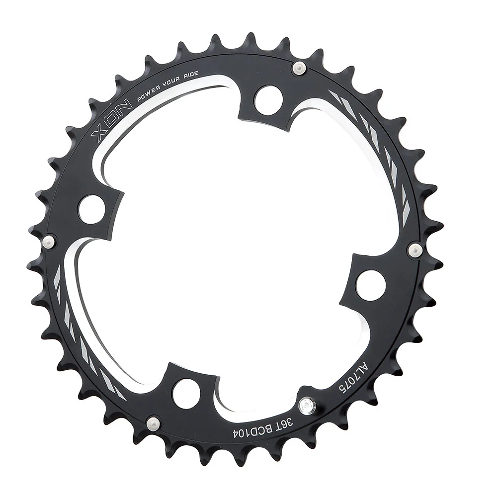 Äußeres Kettenblatt 36 Zähne - BCD 104mm Schwarz XON
