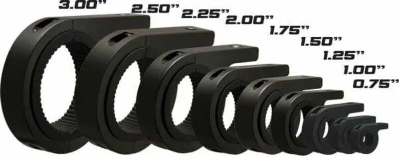 X-VISION Befestigungssatz Rohr Ø 38mm Verschraubungen M8 Alu schwarz