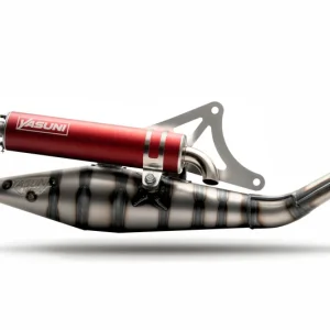 YASUNI Carrera 10 Komplett Auspuff Red - Piaggio