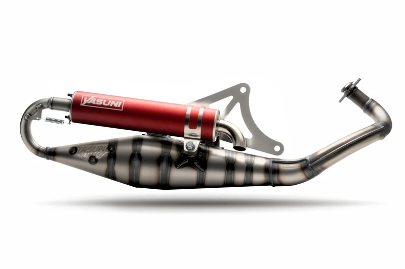 YASUNI Carrera 10 Komplett Auspuff Red - Piaggio