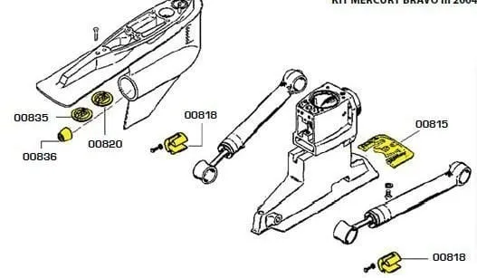 Zinkanoden Mercury / Mercruiser Typ Bravo III-04 Anodensätze/Kit, Motor, 2.703 kg