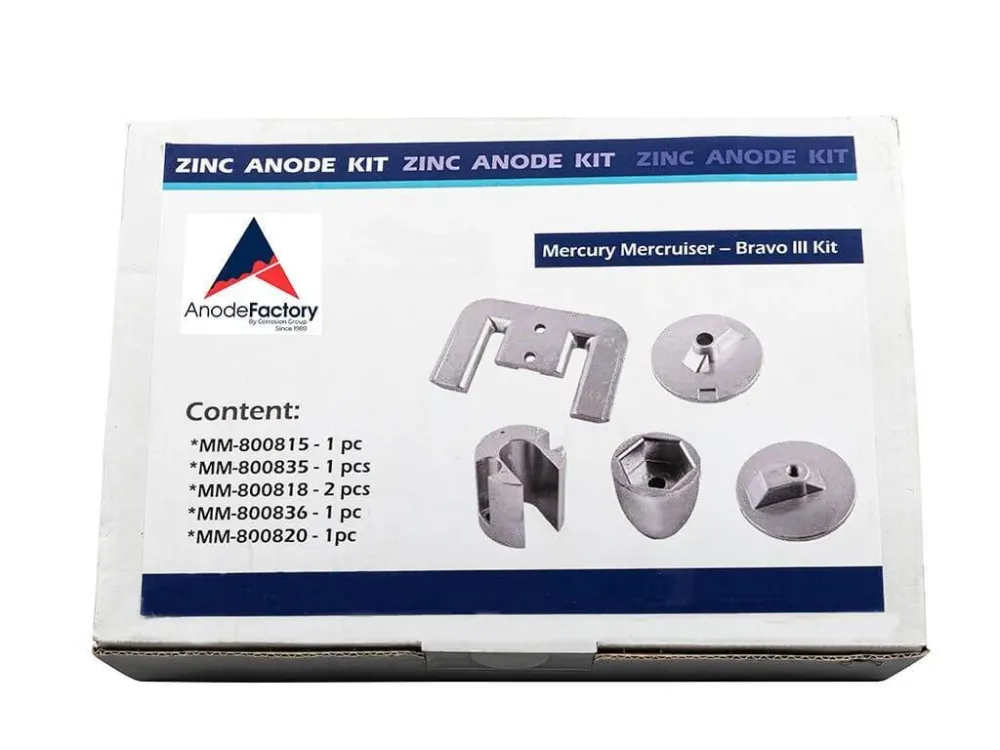 Zinkanoden Mercury / Mercruiser Typ Bravo III-04 Anodensätze/Kit, Motor, 2.703 kg
