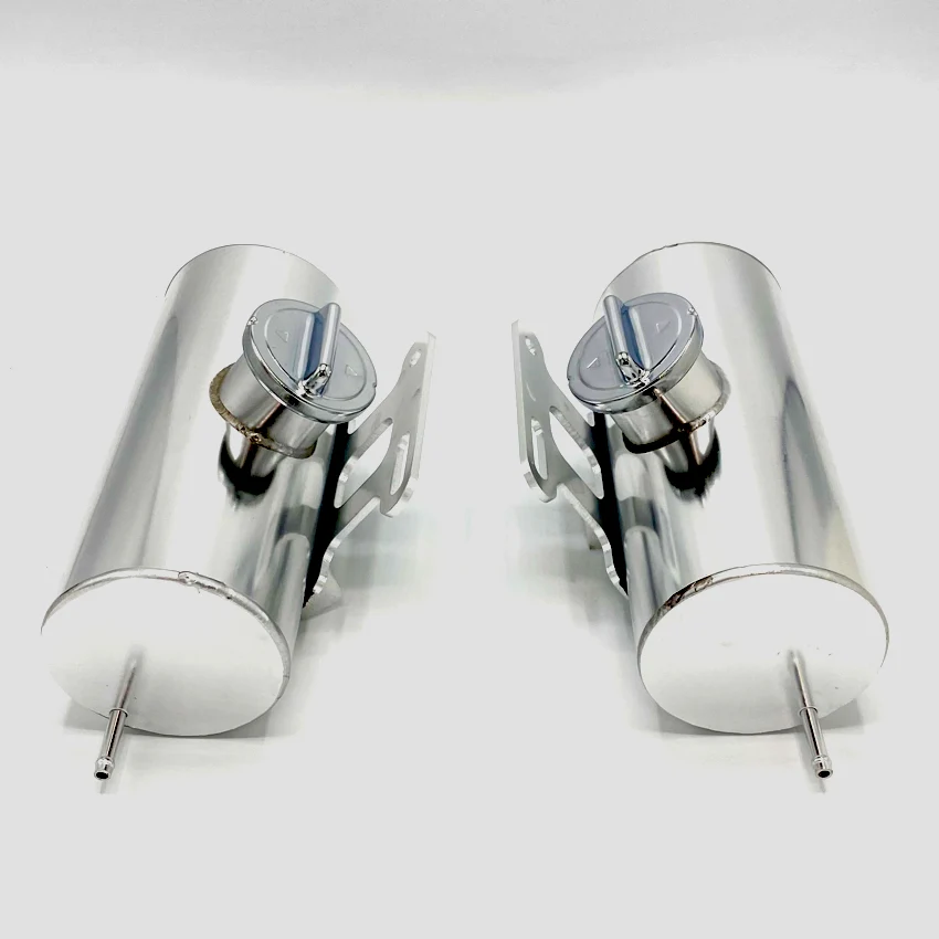 Zwei zusätzliche Aluminium-Benzintanks Chrom - 1 Liter