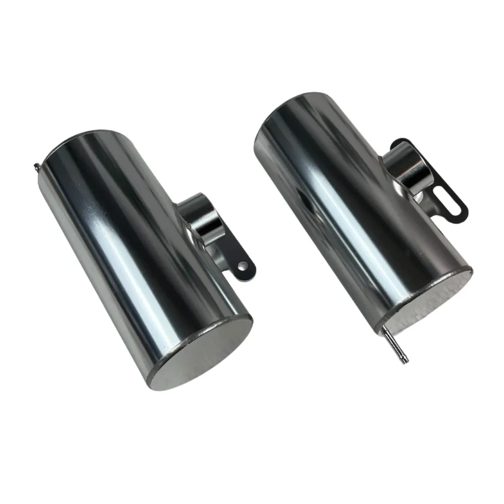 Zwei zusätzliche Aluminium-Benzintanks Chrom - 1 Liter