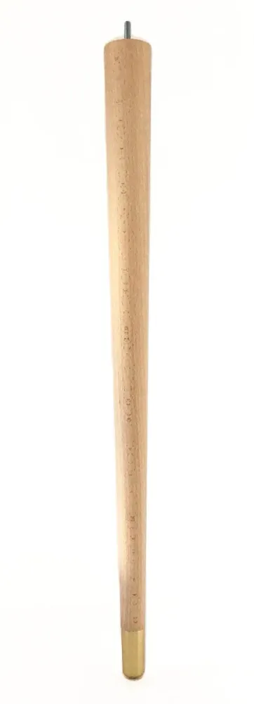 Tischbeine aus Bethany-Holz mit Pantoffelschalen aus massivem Messing