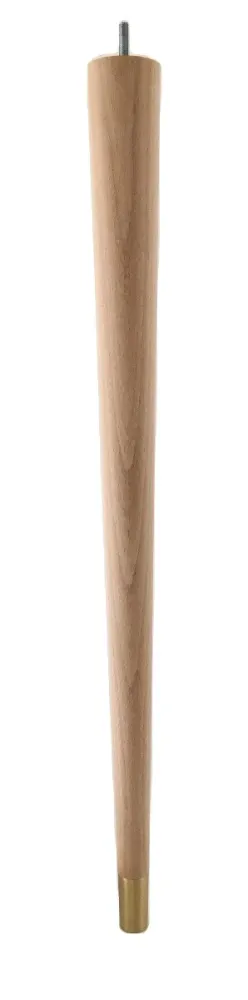 Tischbeine aus Bethany-Holz mit Pantoffelschalen aus massivem Messing