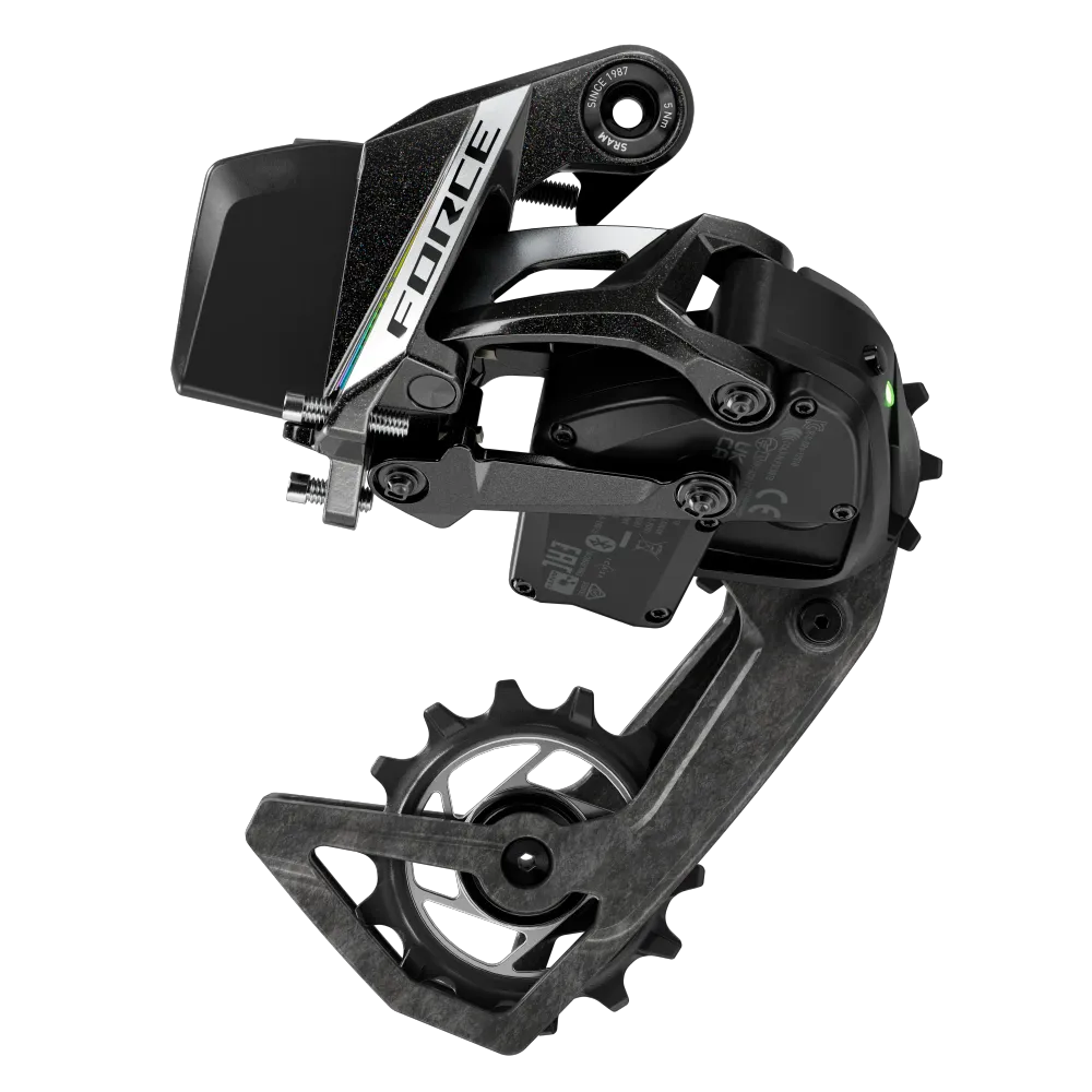 Hinterer Umwerfer SRAM FORCE AXS E1 2x12V Max 36 Zähne (Ohne Batterie)