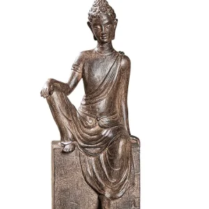 Kunstharz Buddha Figur 'Maitreya' - Elegante Ausstrahlung mit Filzgleiter