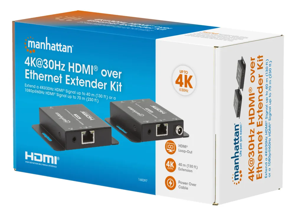 4K@30Hz HDMI over Ethernet Extender Set