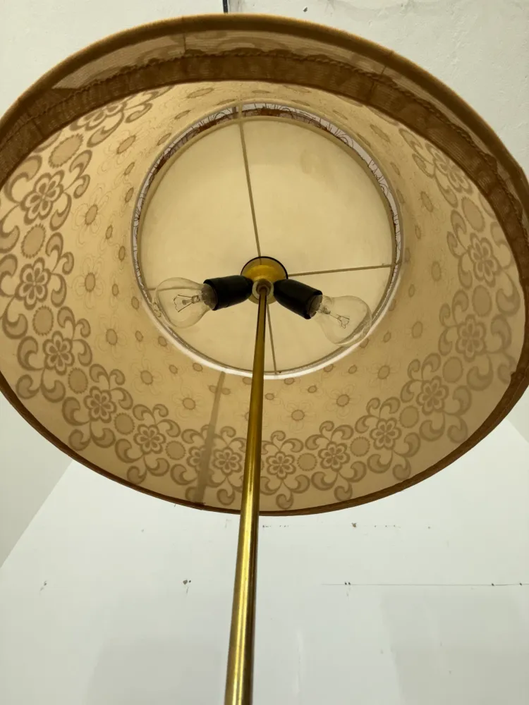 Mid Century Schirmlampe Stehlampe Standlampe Stehleuchte Schirmleuchte Vintage