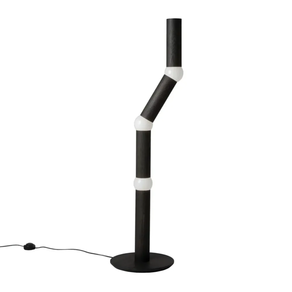 Stehlampe LIGHTBONE schwarzes Eichenholz