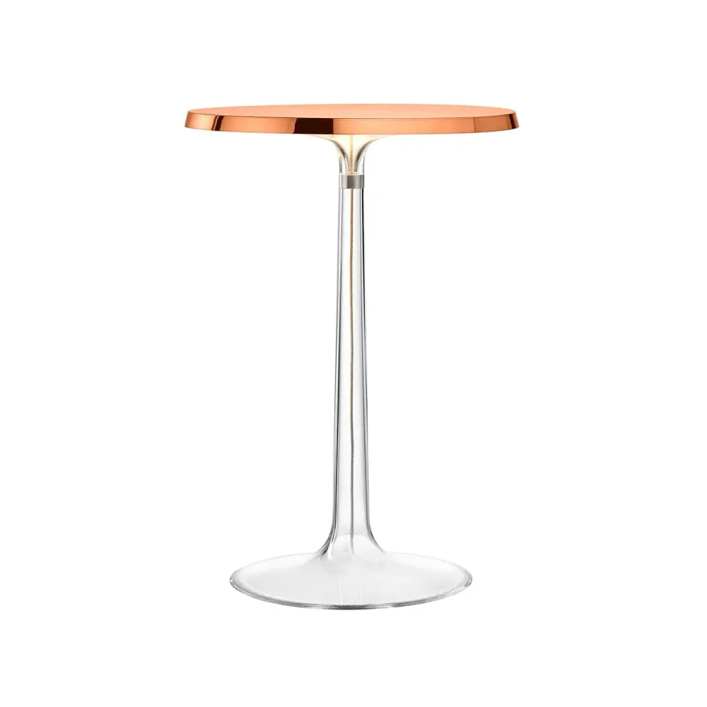 Tischlampe BON JOUR kupfer mit rauchigem Schirm