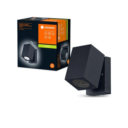 LEDVANCE ENDURA Classic Cube Außen-Wandleuchte, schwarz GU10