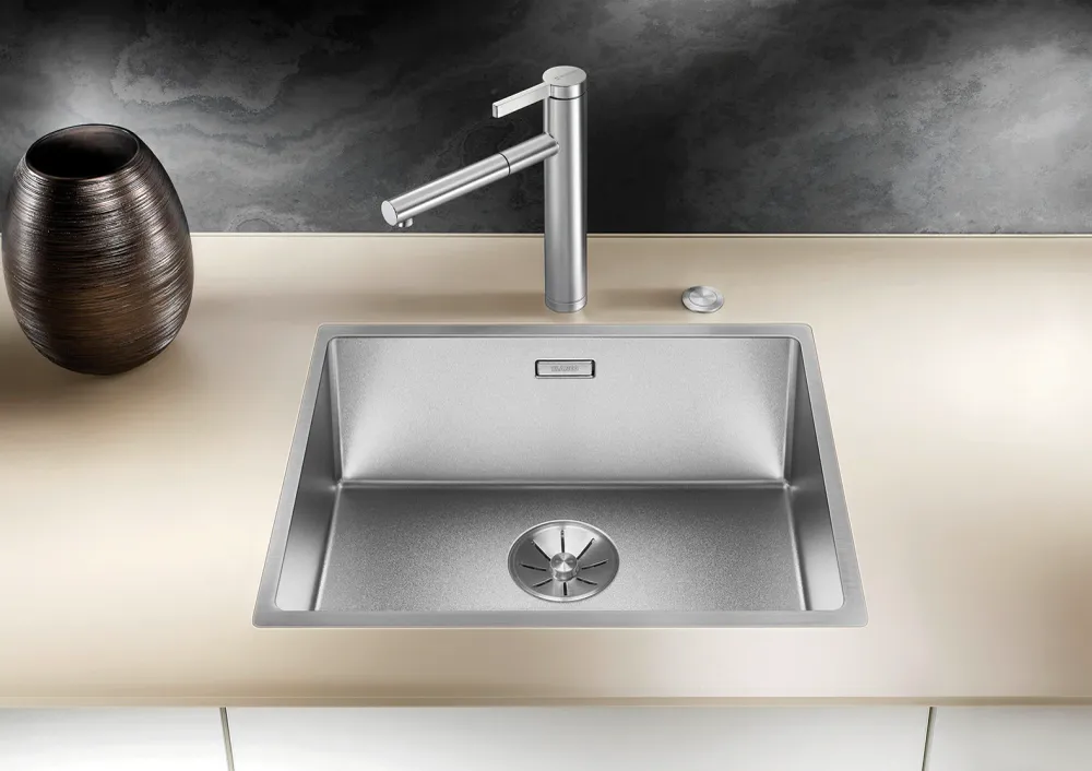 Blanco 500-FB Edelstahl-Waschbecken mit Installationskit