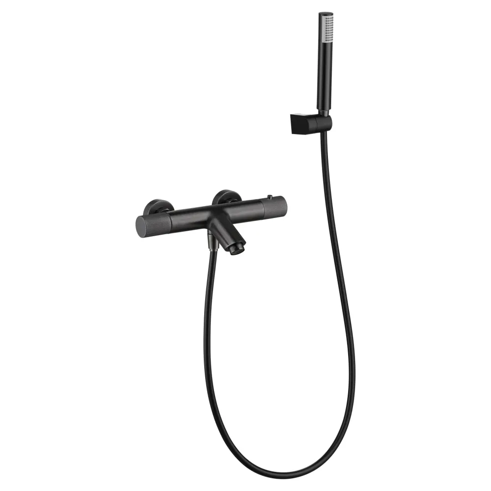 Imex - Line Thermostat-Bad-Duscharmatur Schwarz Gunmetal