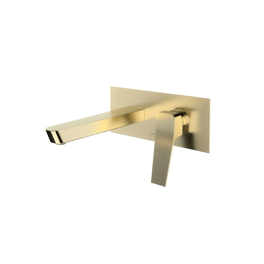 Ramon Soler - Einhand-Wandarmatur für Waschtisch Prisma gebürstetes Gold