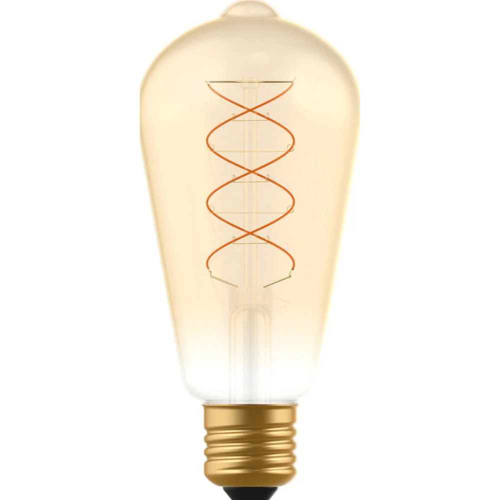 DecoDim LED-Lampe Gold E27 – Dimmbar – Extra warmweiß – ST64 Edison – 4 W (25 W)