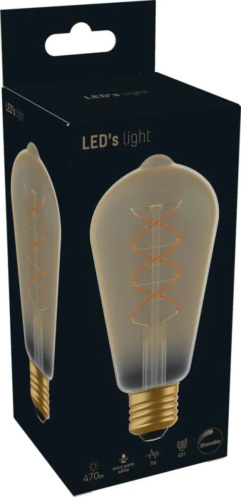 DecoDim LED-Lampe Gold E27 – Dimmbar – Extra warmweiß – ST64 Edison – 4 W (25 W)