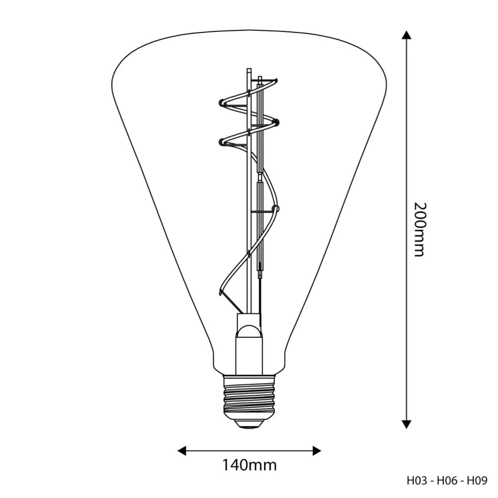 LED-Lampe Gold Cone 140 8,8W 806Lm E27 2200K dimmbar – H06