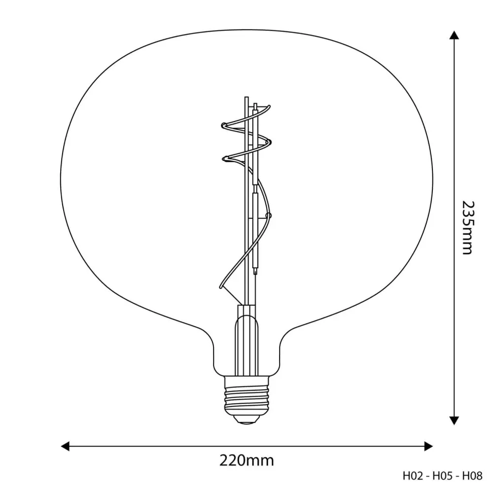 LED-Lampe Golden Ellipse 220 8,8W 806Lm E27 2200K dimmbar – H05
