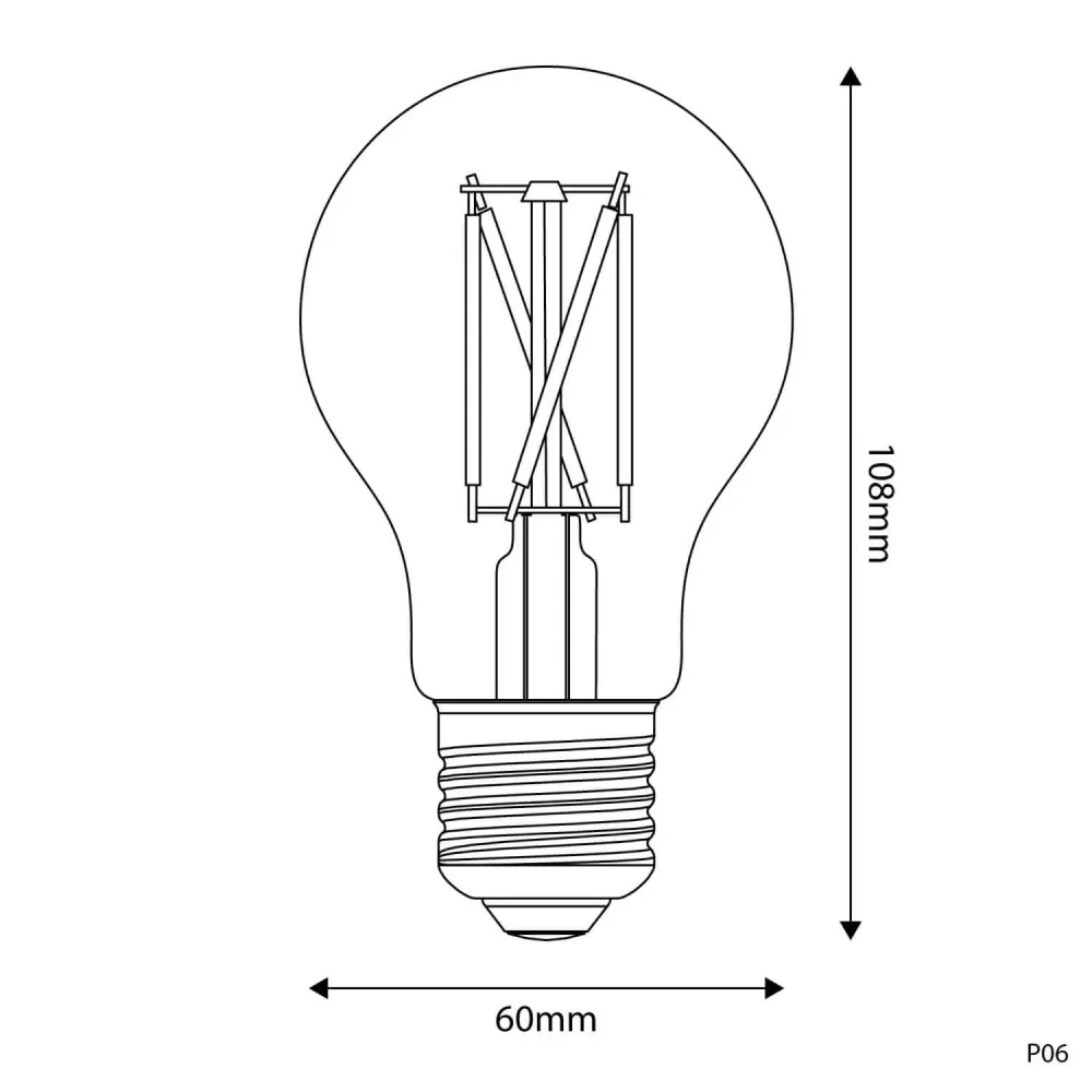 LED-Lampe Porzellan-Effekt CRI 95 A60 7W 640Lm E27 2700K Dimmbarkeit – P06