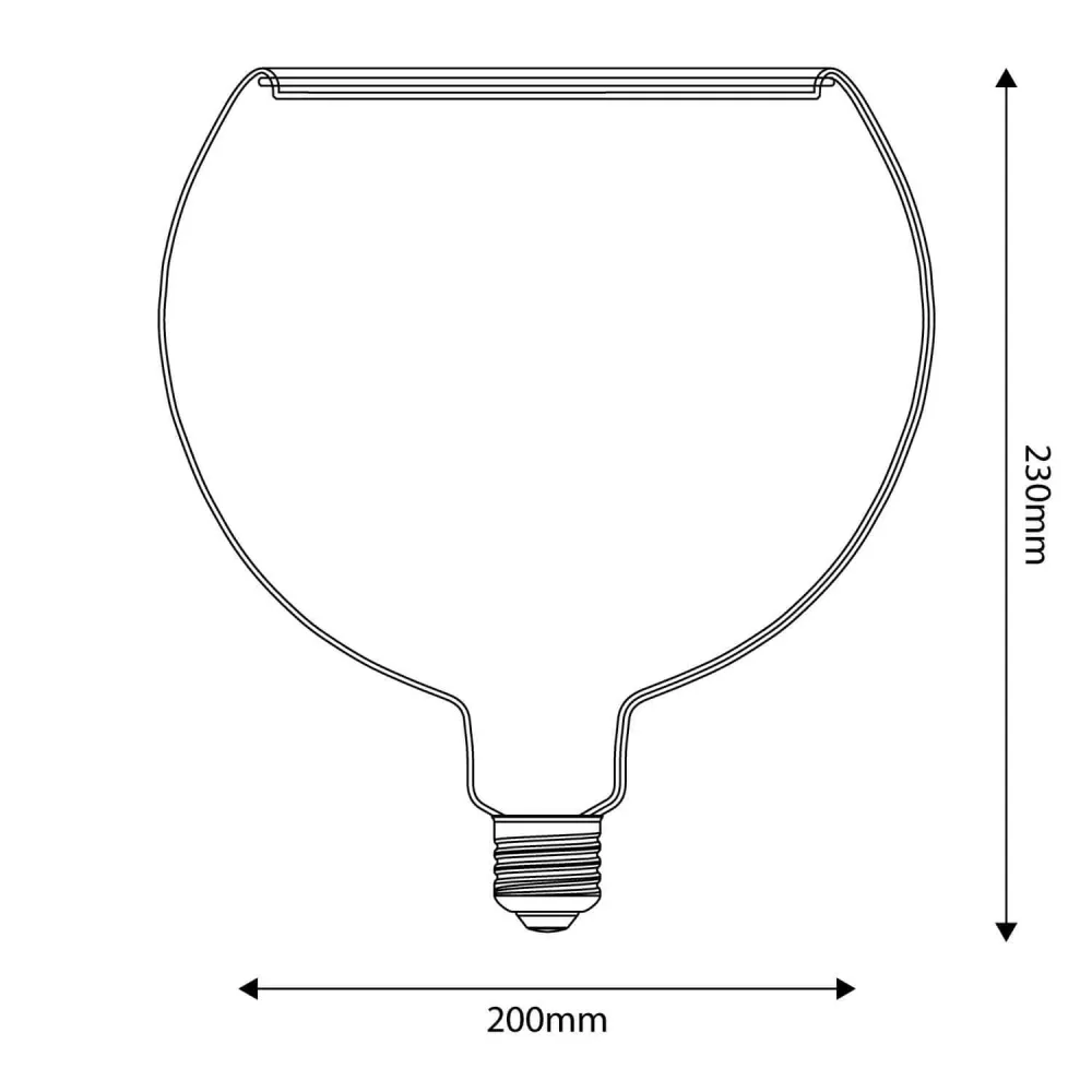 LED-Lampe Transparent Ghost Line CRI 90 G200 5W 350Lm E27 2200K dimmbar – G06