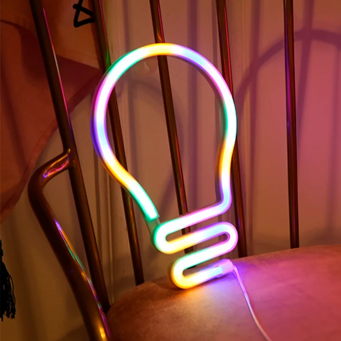 Neon-LED-Lampe, regenbogenfarben