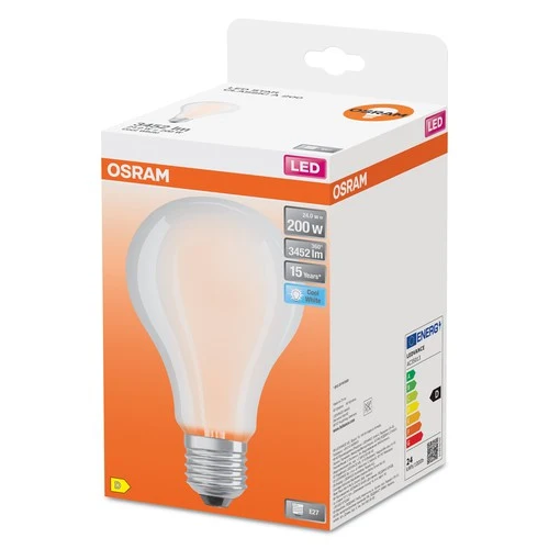 OSRAM LED-Lampe LED STAR CLASSIC Kaltweiß 4000K 24W Ersatz für 200W matt E27