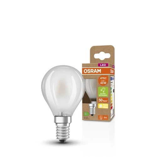OSRAM SUPERSTAR+ CLASSIC P GLFR 40 LED-Lampe, 2,5W, 470lm , Warmweiß , E14