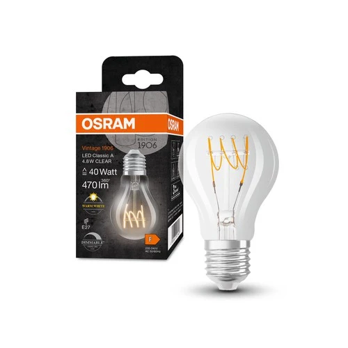 OSRAM Vintage 1906® Classic LED-Lampe, 4,8W, 470lm , Warmweiß , E27