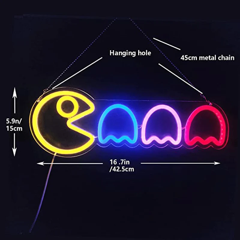 Retro-Gaming-Neon-LED-Lampe