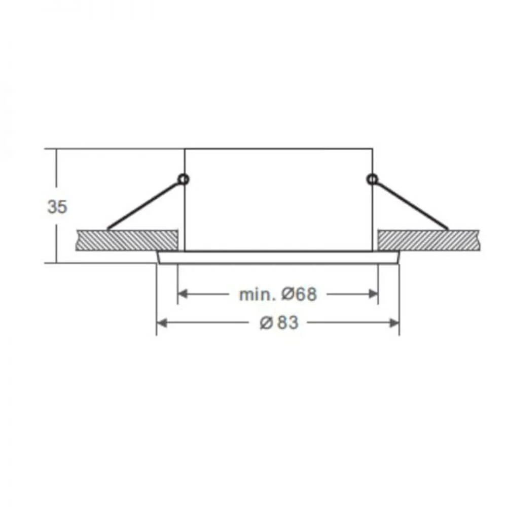 Einbaustrahler Sys-68 für GU10-Fassung IP65