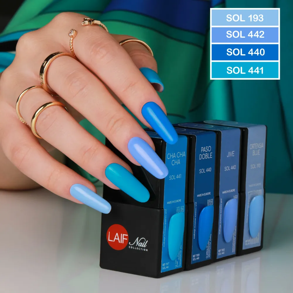 Laif Semipermanenter Gel-Nagellack SOL 193 Ortensia Blue 10 ml