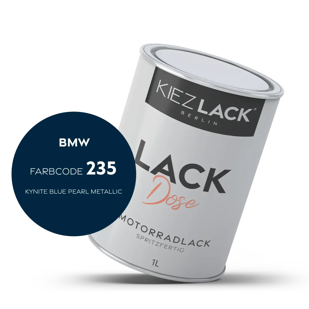 1K Motorradlack Basislack Lackdose BMW 235 KYNITE BLUE PEARL METALLIC