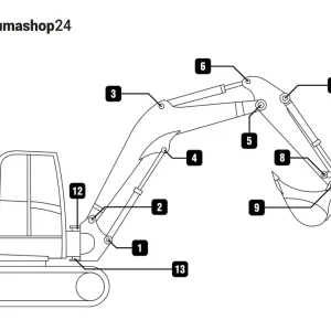 Takeuchi Bolzen-/Buchsensatz für TB250