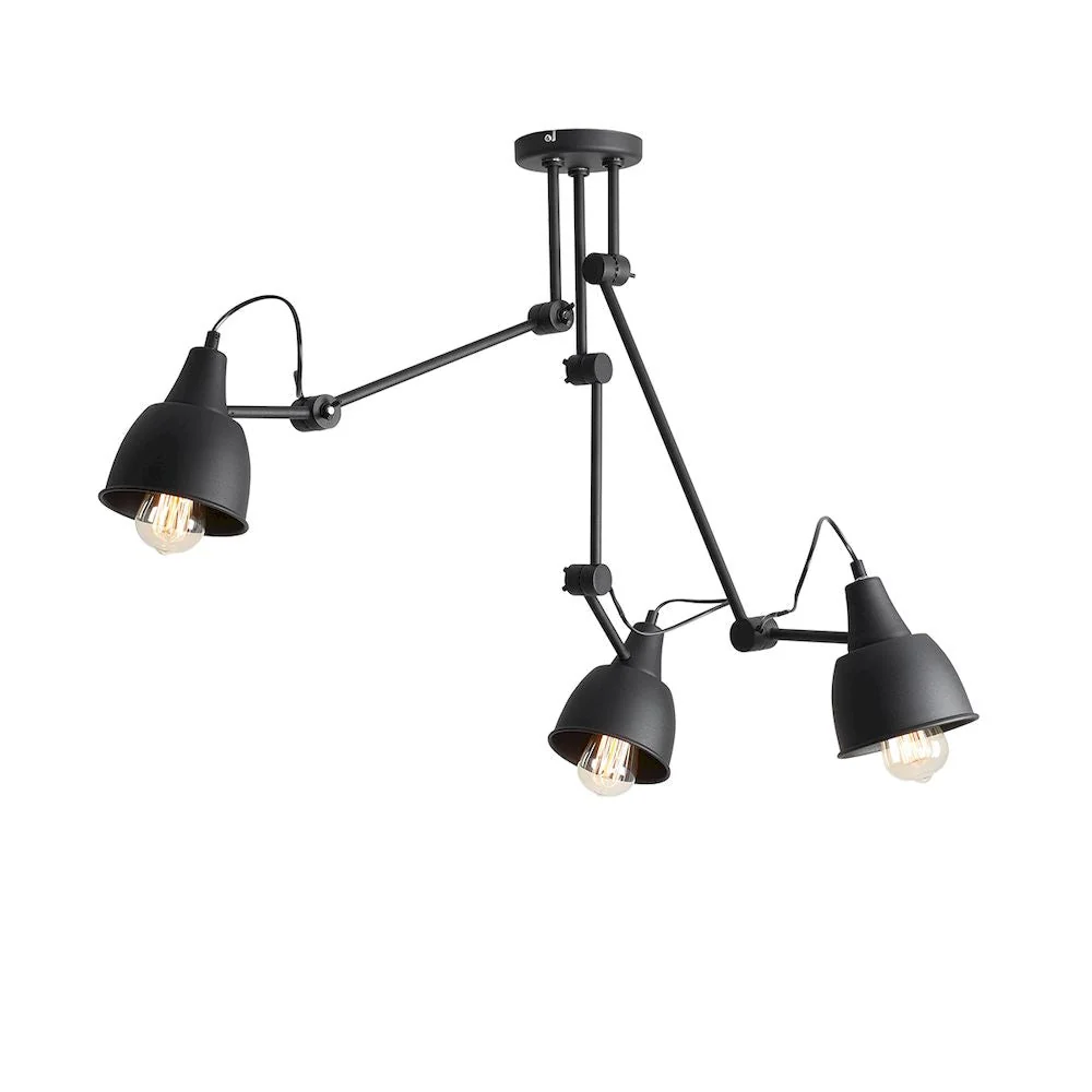 Aldex Aida 3L Deckenleuchte, schwarz, Höhe 100 cm