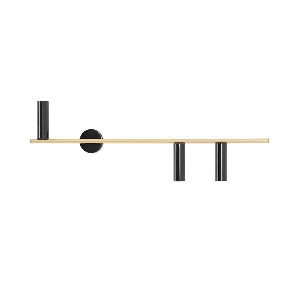 Aldex Trevo 3L Wandleuchte, Messing schwarz, B 81 cm
