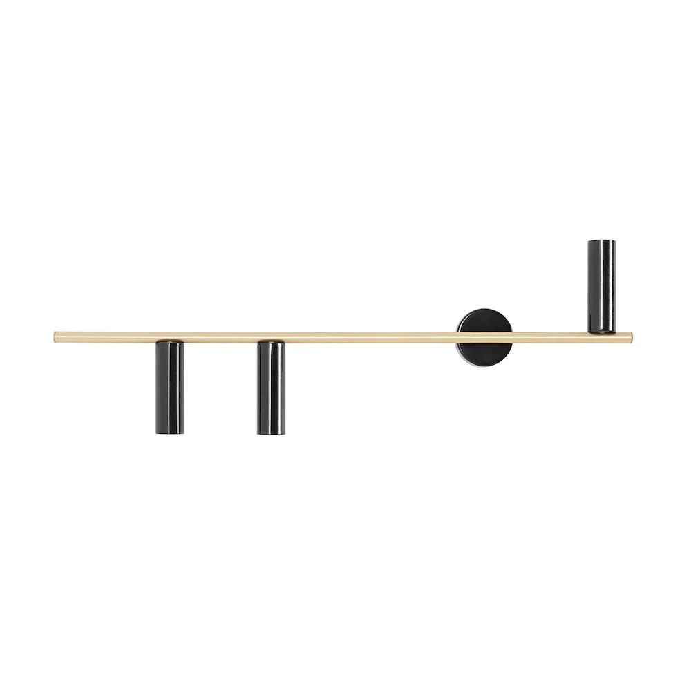 Aldex Trevo 3L Wandleuchte, Messing schwarz, B 81 cm