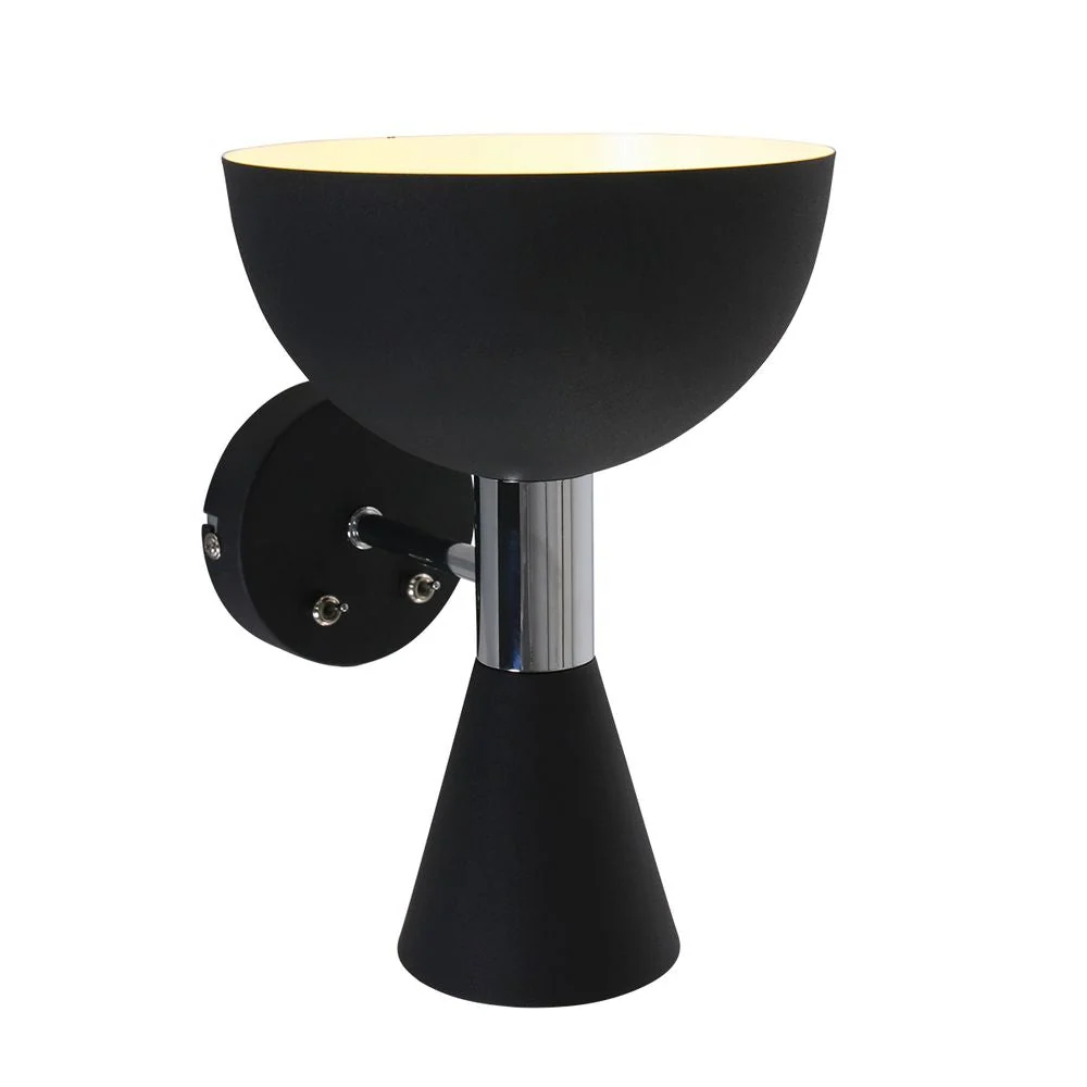Anne Light & Home Fastlock 1L Wandleuchte, schwarz, Höhe 28 cm